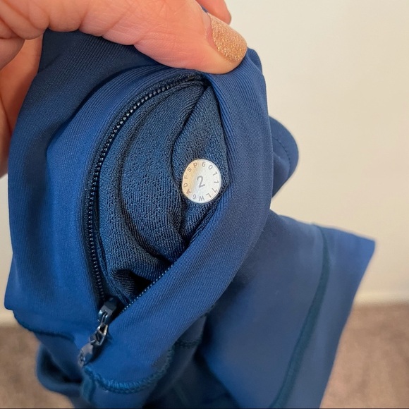 Lululemon Sole Training Crop Mesh Leggings Blue - Picture 7 of 9